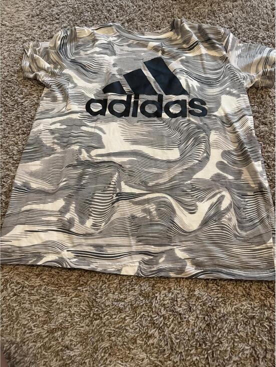 adidas Other - Adidas Boys Large Gray Patterned Athletic Tee - Comfortable Breathable Fit